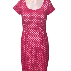 BETSEY JOHNSON HOT PINK CROCHET DRESS